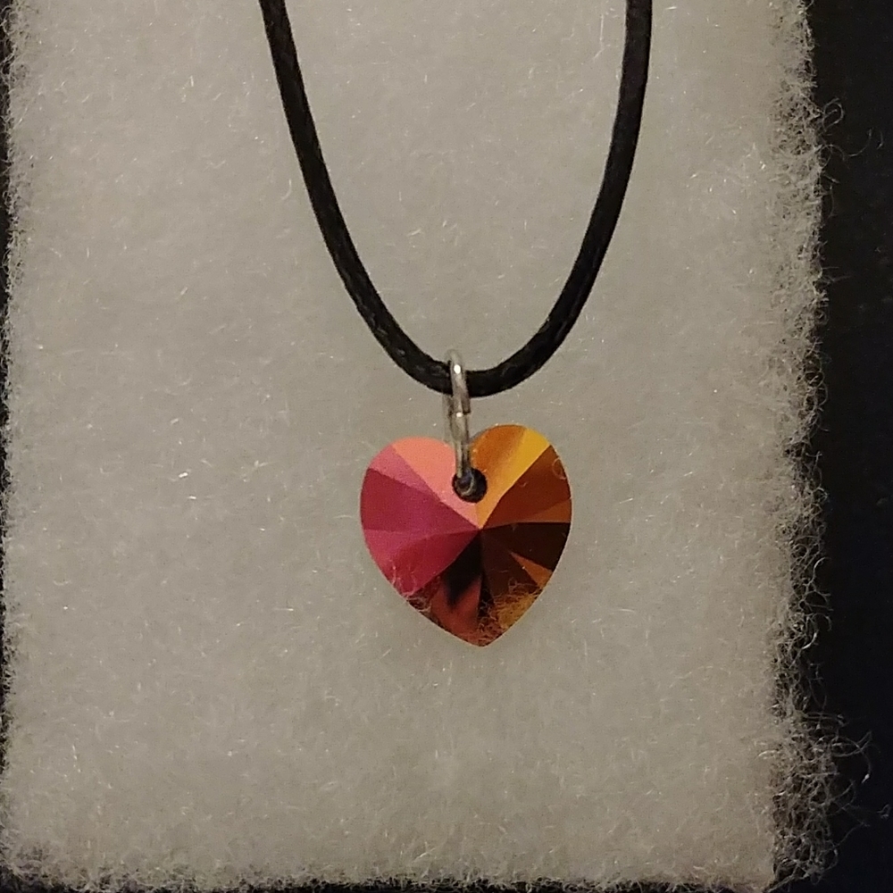 Minnesota Green Crystal Heart Necklace - Picture 6 of 8